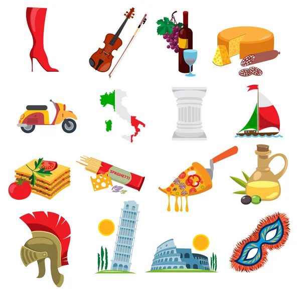 Logos Italie, culture, traditions — Image vectorielle