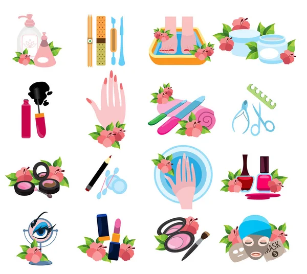 Icons beauty salon — Stock Vector