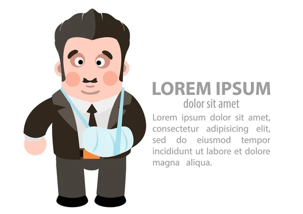 Cartoon businessman character — Stock Illustration Cartoon businessman character Stock Vector