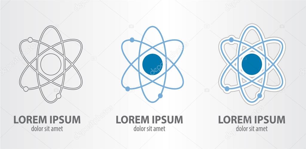 Atom logos set 