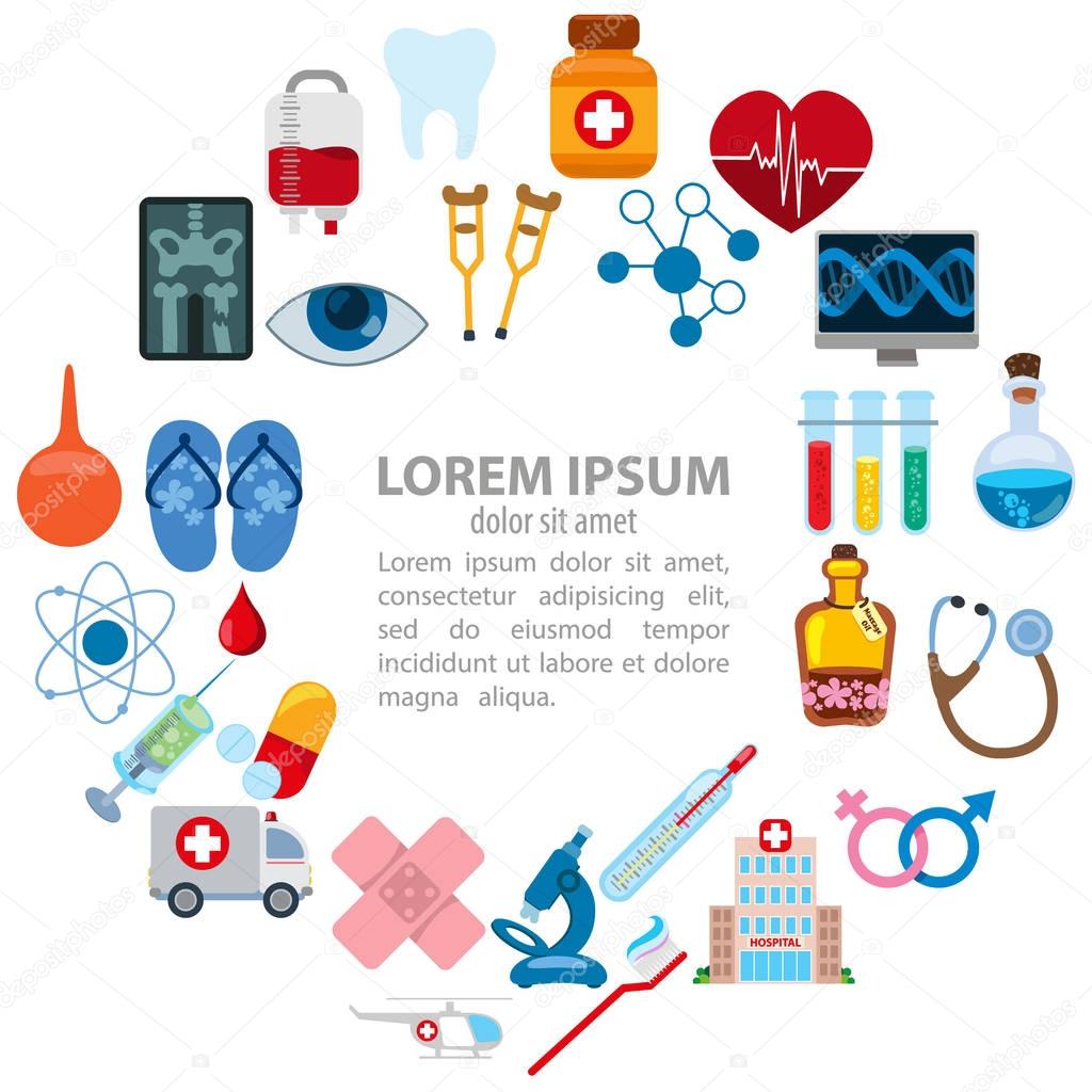 Hospital icons set