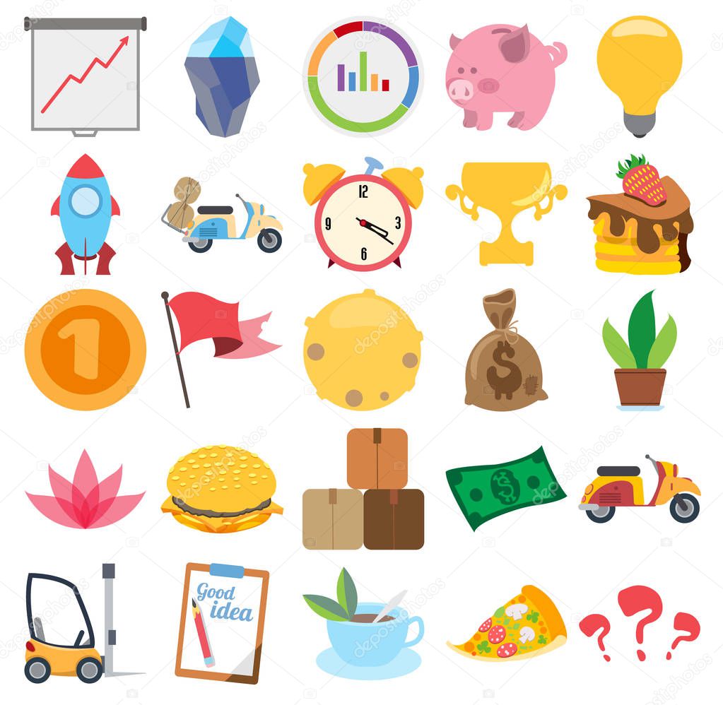 Set of colorful icons