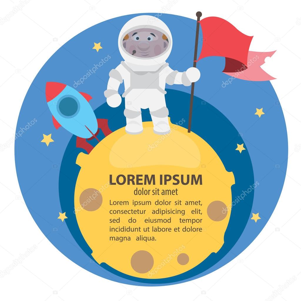 Cosmonaut in open space