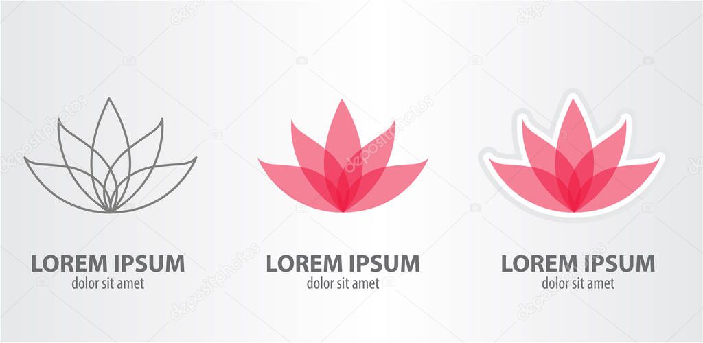 Lotus logos set 