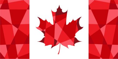 Abstract flag of Canada clipart