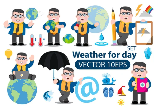 Tiempo para el día, infografías — Archivo Imágenes Vectoriales