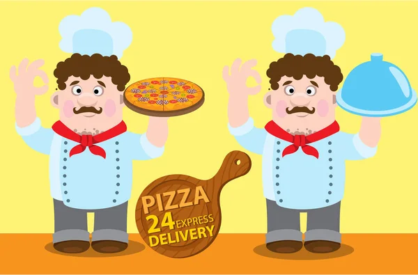 피자 배달 직업 — 스톡 벡터