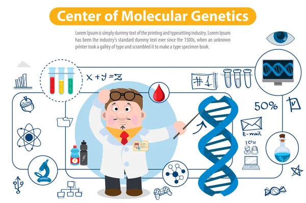 Centre de génétique moléculaire — Image vectorielle