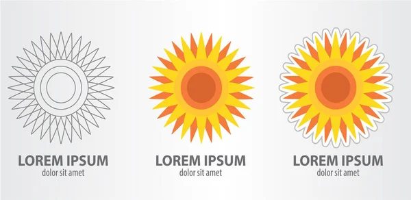 Conjunto de logos Sun — Archivo Imágenes Vectoriales