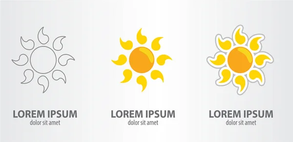 Sonnenlogos untergegangen — Stockvektor