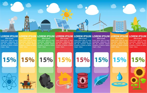 Icônes web Energétique — Image vectorielle