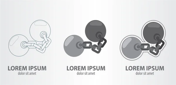 체인 barshots 로고 세트 — 스톡 벡터