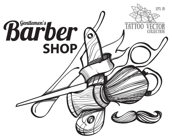 Logo for barber shop — Stock Vector