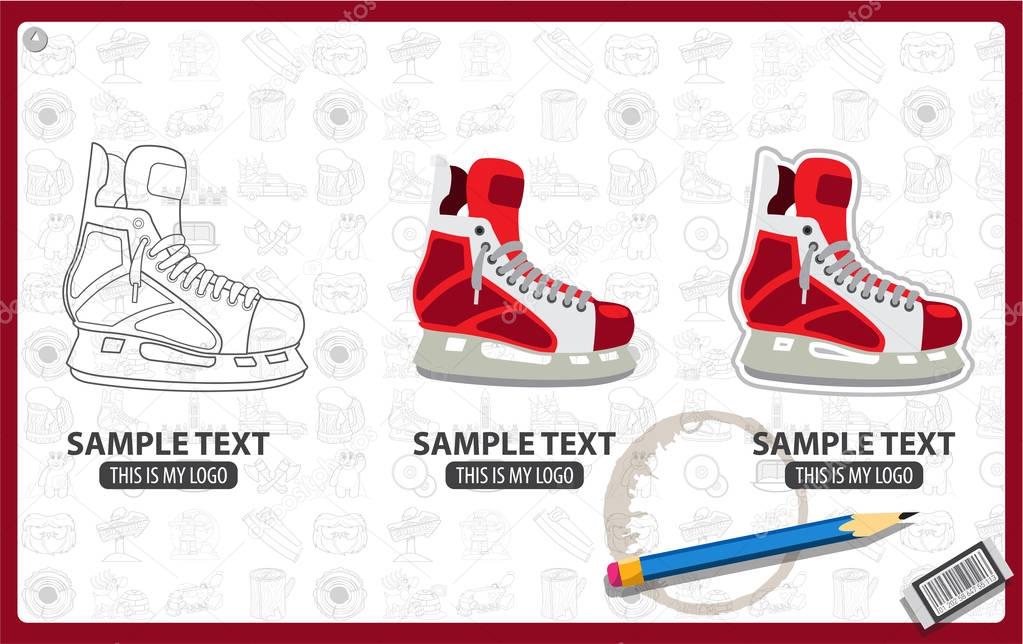 Hockey skates, ice hockey, uniform