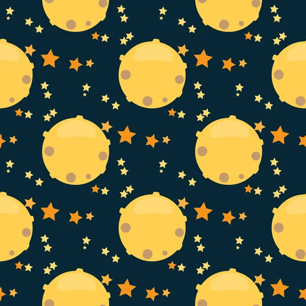 Childish seamless space pattern — Stock Vector