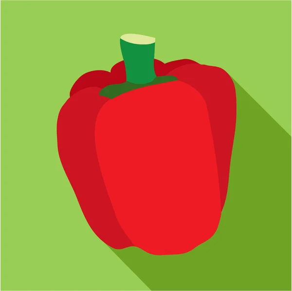 Icona del peperone rosso piatto — Vettoriale Stock