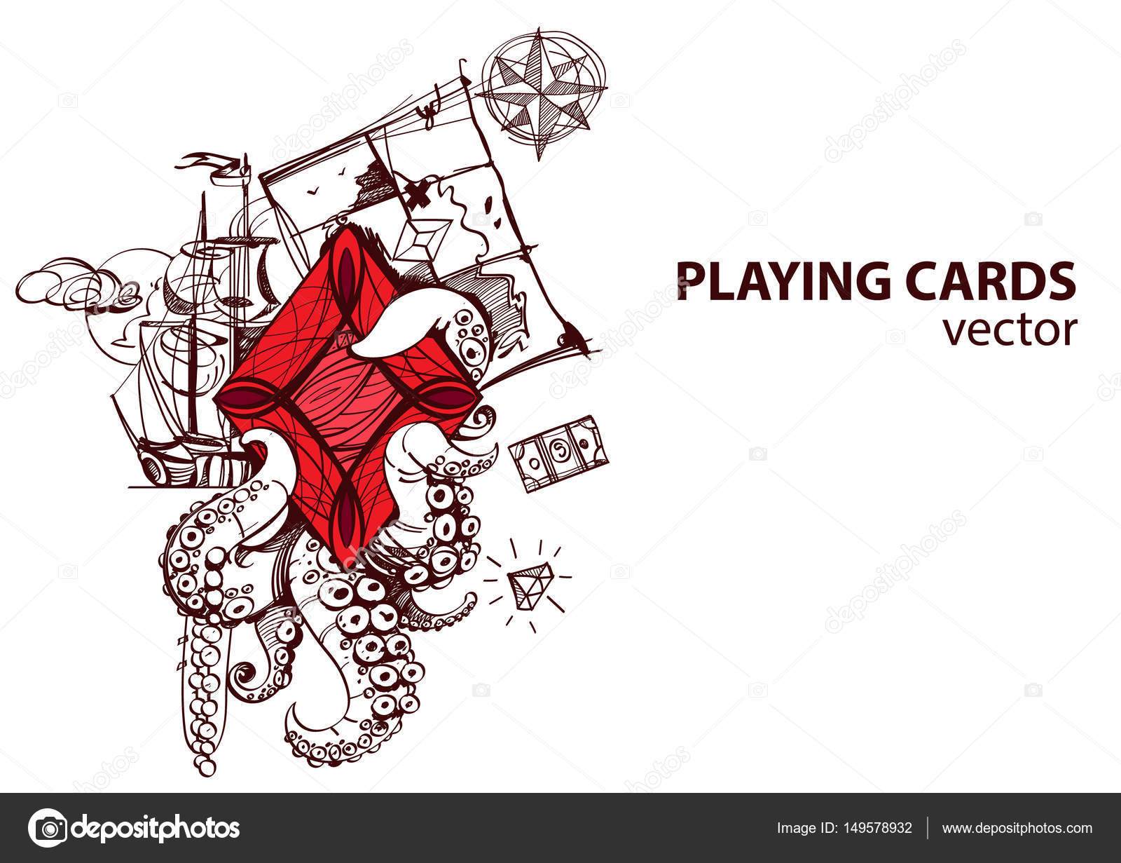 Ace Of Diamonds Playing Card Suit Stock Vector Royalty Free Vector Image By C Filkusto 149578932