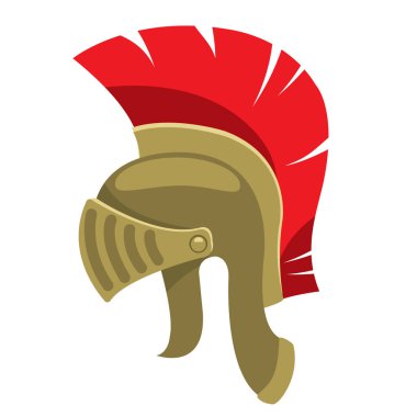 Kask ile crest çok renkli çizim, logo.