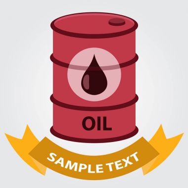 Metal barrel oil storage icon. clipart