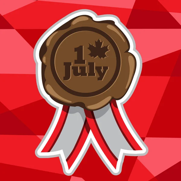 Día de Canadá 1 de julio ico — Vector de stock