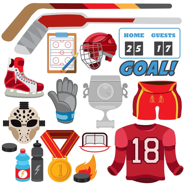 A set of sports equipment. — Stock Vector