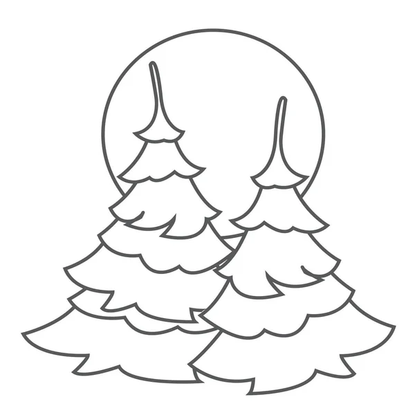 Árboles de Navidad en el fondo — Vector de stock