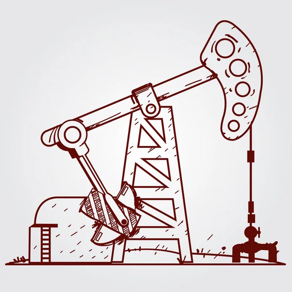 油ポンプ。石油産業機器. — ストックベクタ