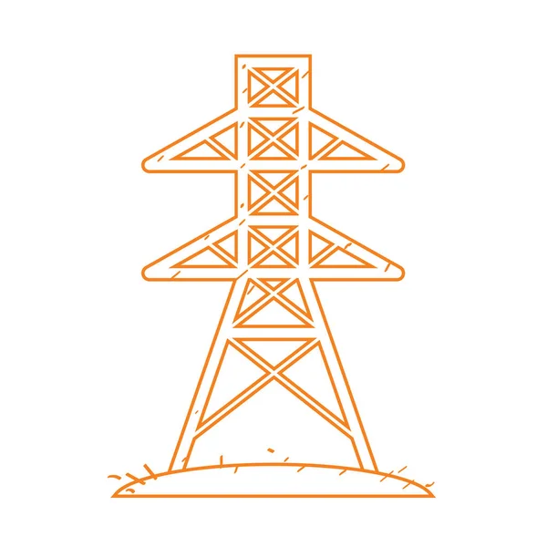 Högspänning tower ikonen — Stock vektor
