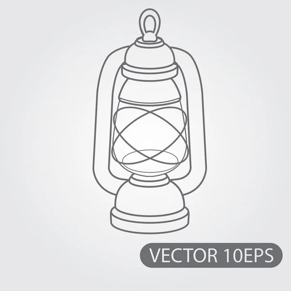 Kerosinelamppictogram — Stockvector