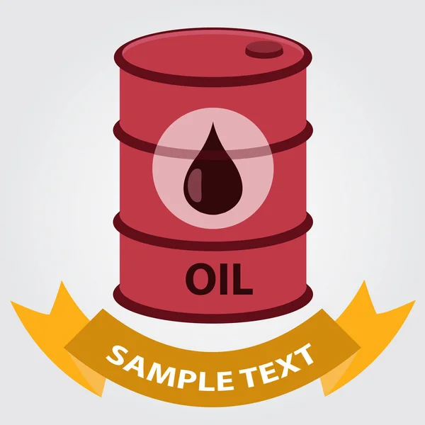 Icône de stockage de pétrole baril métallique . — Image vectorielle