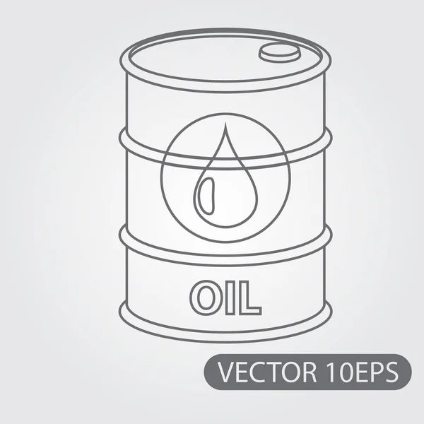 Ikonę Przechowywanie oleju metalową lufę — Wektor stockowy