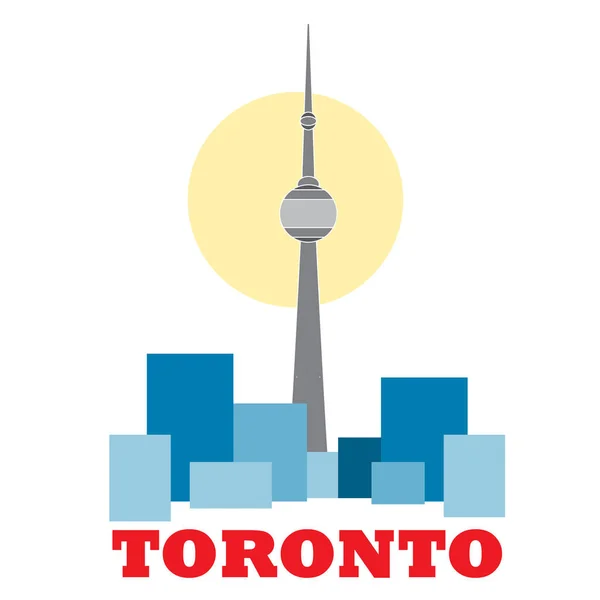 TV torony Cn Tower, Toronto. — Stock Vector