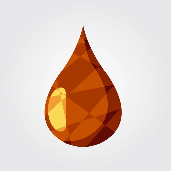 Una goccia di olio logo — Vettoriale Stock