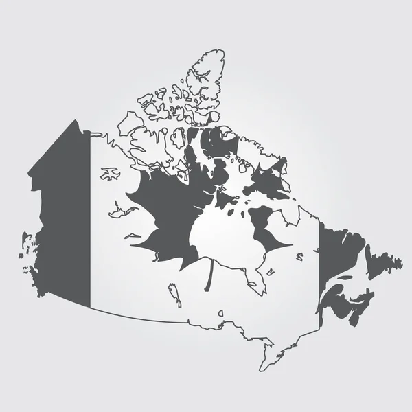 Kanada karta disposition — Stock vektor