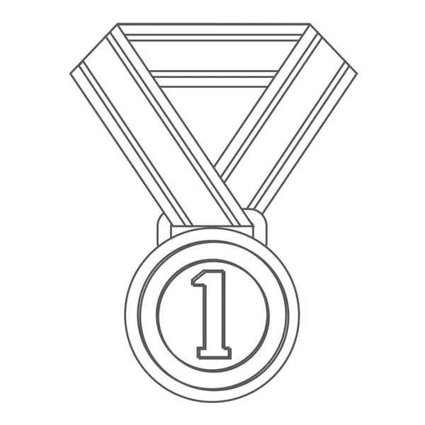 Medal for the first place — Stock Vector