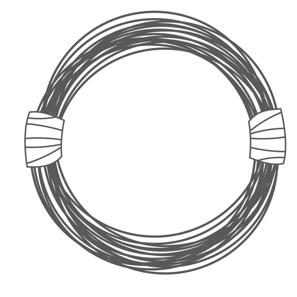 Stalen draadkabel kabel — Stok Vektör