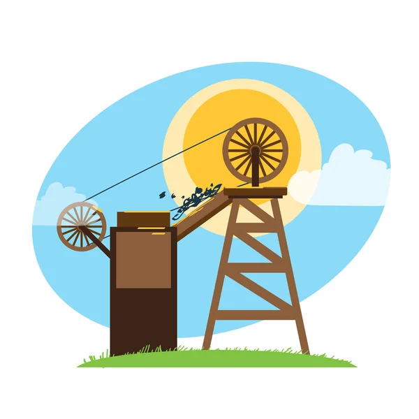Mining mine logo. — Stock Vector