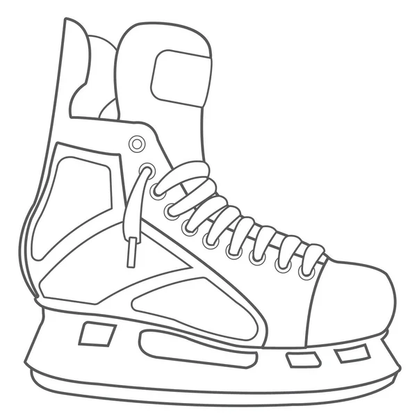 溜冰鞋，曲棍球弹药 — 图库矢量图片