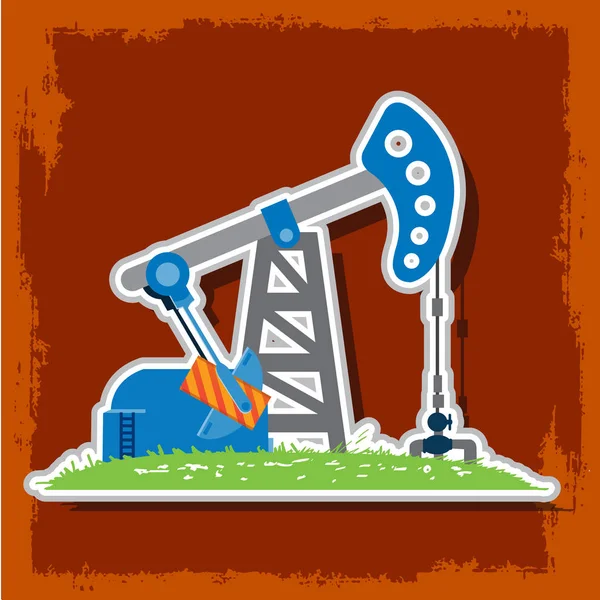 Bombas de aceite. Equipos de la industria petrolera . — Vector de stock