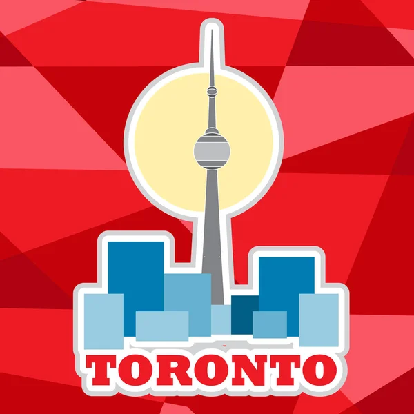 Torre TV CN Tower a Toronto — Vettoriale Stock