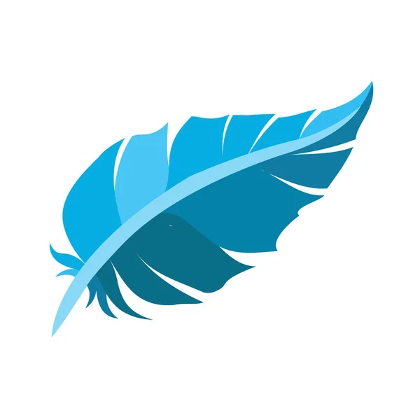 Logo plano de plumas — Archivo Imágenes Vectoriales
