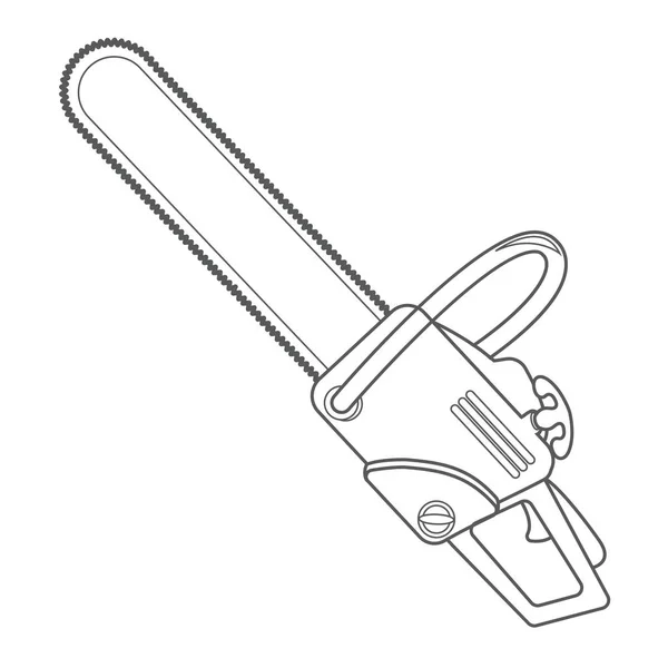 Desenho de esboço de motosserra . —  Vetores de Stock