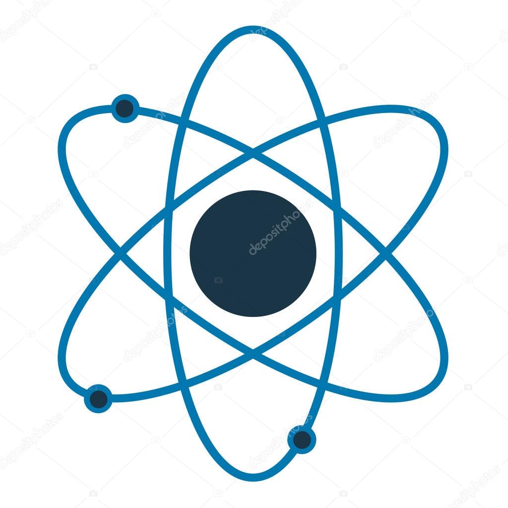 The symbol and atomic nuclei.