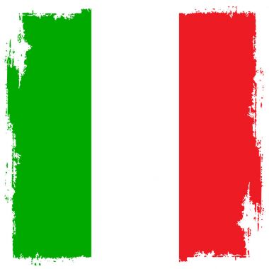 Italian flag in the background grunge style.