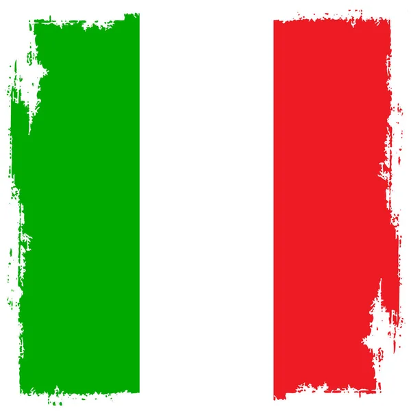 Bandeira italiana no fundo estilo grunge . — Vetor de Stock