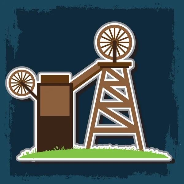 Logotipo mina minera . — Vector de stock
