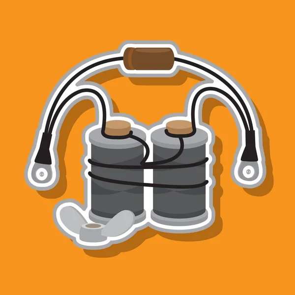 Coils with copper wire for the induction Stock Vector Image by