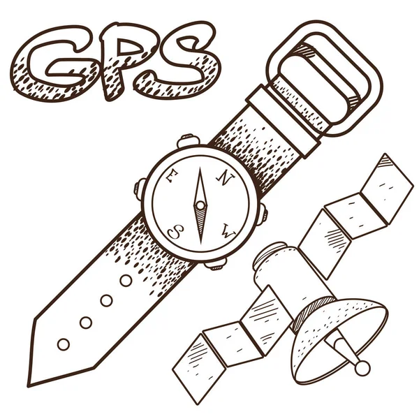 GPS logo illustration — Stock Vector