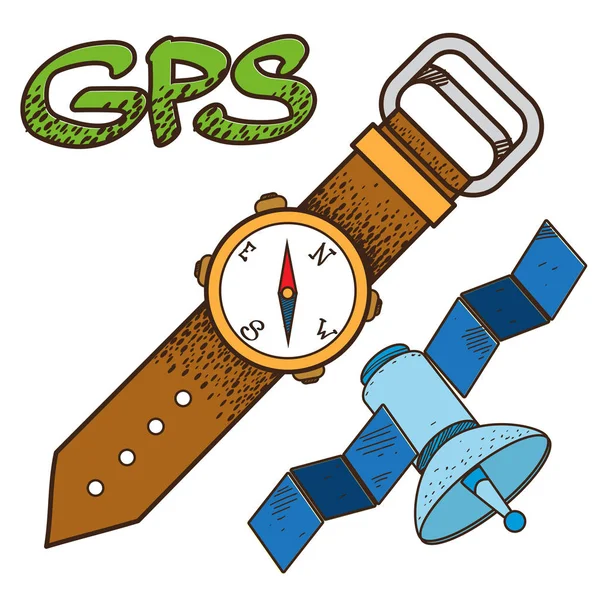 Ilustração do logotipo GPS — Vetor de Stock
