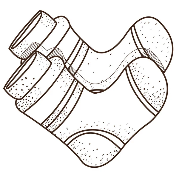 暖かい靴下ロゴ — ストックベクタ